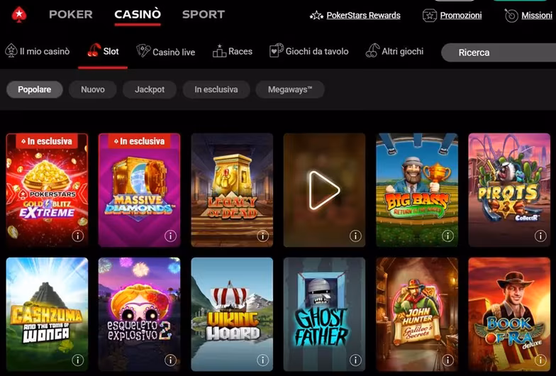 Pokerstars-casin&ograve;-recensione - Slot