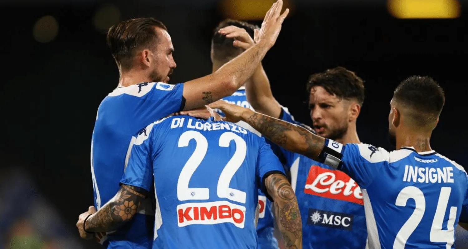 Di Lorenzo Insigne esultanza Napoli